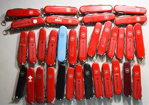 34 Lot Victorinox/Wenger Swiss Army knives- mixed models/ages/conditions #L114 - Picture 1 of 11