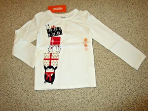 NEU MIT ETIKETT NEU GYMBOREE HOLIDAY SHOP WEISS PINGUIN HÄLT GESCHENKE T-SHIRT OBERTEIL GRÖSSE 3T - Bild 1 von 1