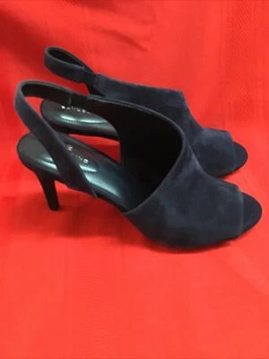 Bandolino Peep-Toe Slingback Sandals Jasmine Dark Navy 9M # S9441 - Image 1 of 4