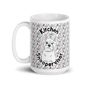 Taza West Highland White Terrier Westie Dog Kitchen Snoopervisor 15 oz - Imagen 1 de 21