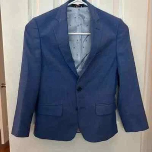 EUC Boys Tommy Hilfiger Blue Textured Fabric Lined Blazer Size 8 - Picture 1 of 4