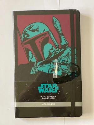 Moleskine 5"x8 1/4" Ruled Notebook Star Wars limited Edition Boba Fett NEW - Image 1 of 4