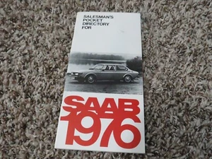 1976 Saab 99 GLE Salesman's Pocket Directory Dealer Brochure - Bild 1 von 7