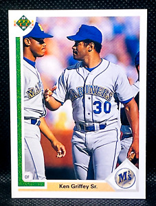 KEN GRIFFEY JR. - 1991 Upper Deck Baseball - Griffey Sr. #572 - MARINERS