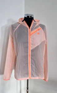 New Balance pink running jacket size L hooded full zip lightweight sheer - Picture 1 of 12