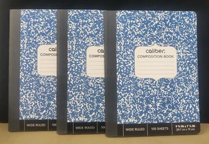 Composition Book,Wide Rule, 100 sheets, 3 pack - Picture 1 of 2