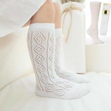 New 1-3 Pairs Girls White Pelerines Socks Long Back To School Knee High Pelerine