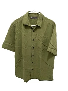 REI Shirt Mens M Button Up Short Sleeve Polyester Hiking Green - Picture 1 of 4