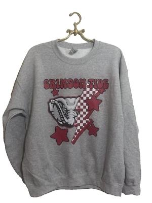 Gilden Alabama Crimson Tide Ladies Sweatshirt LARGE Pullover Alabama Football - Image 1 of 3