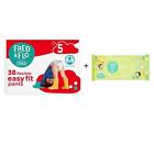 Fred And Flo Nappy Pants Size 5 38 Pack And Fragranced Wipes 60 Pack