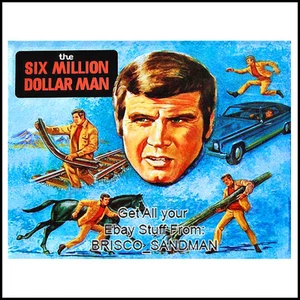 Fridge Fun Refrigerator Magnet SIX MILLION DOLLAR MAN -Art Montage V:A 70s Retro - Picture 1 of 3