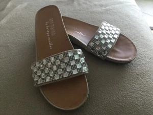 Ann Marino by Bettye Muller Womens 6M Rhinestone Slide Padded Sandals - Picture 1 of 6