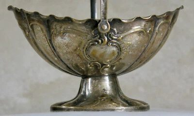 WMFM, panier corbeille saucière métal argenté, mais DÉSARGENTÉ !!!! Art Nouveau - Photo 1/4