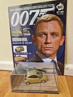 Collezione Di Auto 1/43 JAMES BOND 007 - FORD KA QUANTUM OF SOLACE + MAG #60 - Immagine 1 di 3