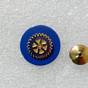 Rotary International Pin Lapel w/ Blue Bottom Detachable Blue & Gold Color 5430 - Picture 1 of 6