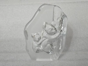 Cristal d'Arques Cristal Plomo Cristal Koala Oso Estatuilla Pisapapeles Francia De Colección - Imagen 1 de 6