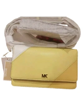 MICHAEL KORS WOMENS YELLOW PHONE CROSSBODYBAG 100% AUTHENTIC New - Picture 1 of 7