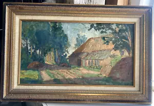 Oil Painting Museum Stichting View Of Oirschot Kempen Holland Antique Rare - Picture 1 of 8