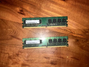 Qimonda HYS64T64000HU-3S-B - 512MB 667MHZ DDR2 RAM TWO STICK - Picture 1 of 2