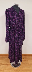 Phase Eight Purple Shirt Dress Size 22 Black Loretta Midi Dress Belted Midi - Picture 1 of 10