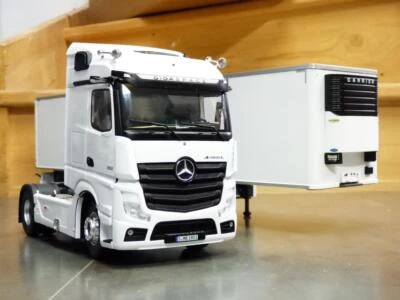 Camion MERCEDES ACTROS 1853 Gigaspace blanc 2023 + remorque frigo 1/24 - Imagen 1 de 4