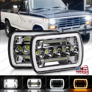 5x7" 7x6" LED Headlights Hi/Lo DRL Turn Signal Angel For Ford Ranger 1983-1988 - Picture 1 of 15