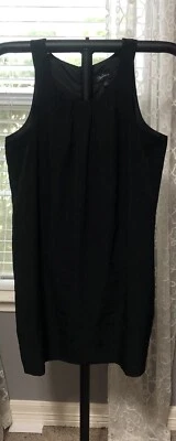 Oleg Cassini Simple Black Tank Style Dress Size 12 - Image 1 of 4
