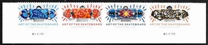 ART OF THE SKATEBOARD 2023 US GRAPHIC ART POSTAGE XF FOREVER 4 STAMP P# SET 5763 - Picture 1 of 2