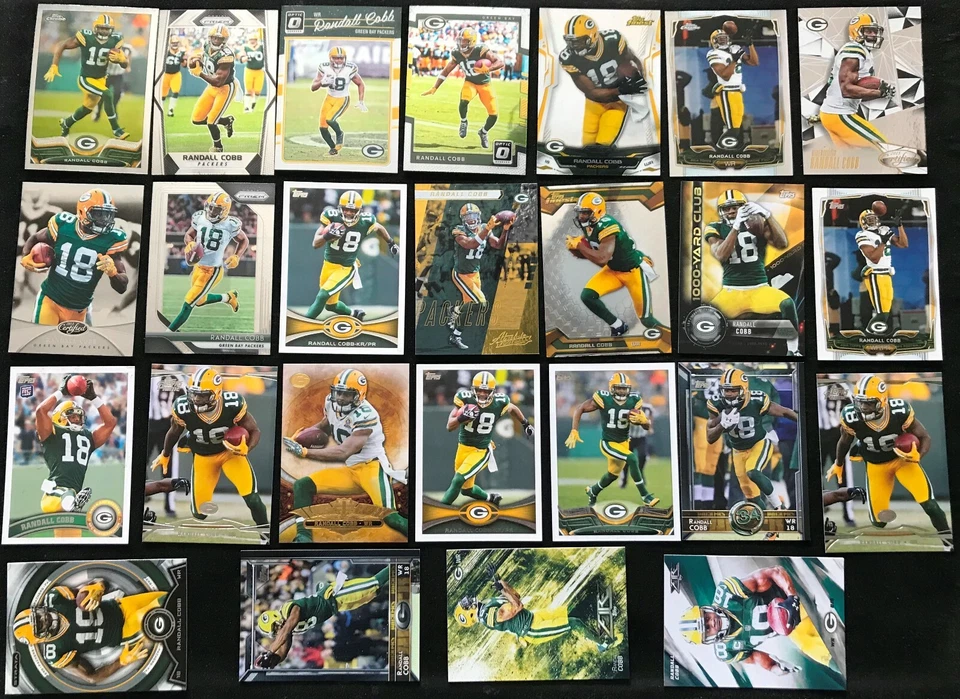 RANDALL COBB KENTUCKY, GREEN BAY PACKERS 44 DIFFERENT CARDS NMT COND. - Image 1 of 2