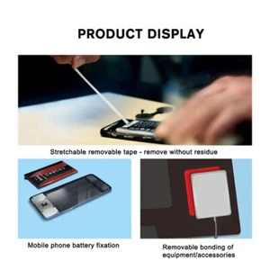 10Pcs Thickened 0.3mm Double-Sided LCD Tape For Laptop Easy Pull Glue Sticker - Afbeelding 1 van 15