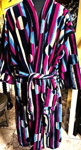 Vintage Men's Perry Ellis Thick/Heavy 100% Cotton Robe Pocket's Tie One Size - Picture 1 of 16