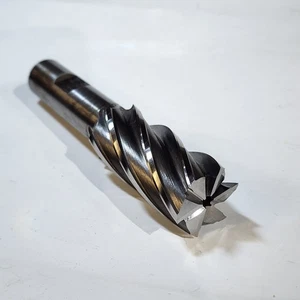 .860" Regrind x 1-3/4" LOC 6 Flute HSS End Mill 5/8" Shank 3-7/8"" OAL Brubaker - Imagen 1 de 5