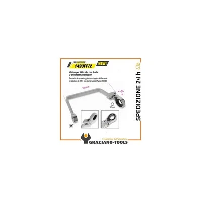 Chiave per filtri olio con testa  a cricchetto orientabile Beta 1493FF/2 - Immagine 1 di 4