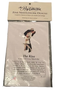 “The Kiss” Posy Collection Fine Needlework Designs Counted Cross Stitch Kit WWII - Picture 1 of 8