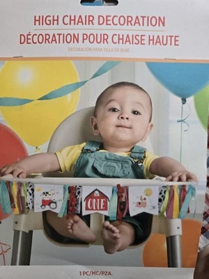 Granja Granjero Animal Niños 1er Cumpleaños Fiesta Silla Alta Decoración Kit Banner Foto 1 de 2