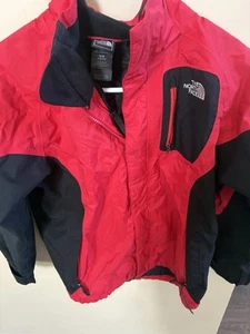 The North Face Boys M (10/12) Red Nylon Jacket Full Zip HyVent Coat - Picture 1 of 5