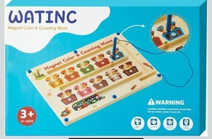 Magnetic Color and Number Maze - Montessori Toys,Learning Educational Fine Motor - Picture 1 of 6
