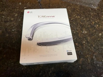 LG Tone INFINIM HBS-910 Headphones Wireless Silver New Open Box Harmon Kardon - Image 1 of 4