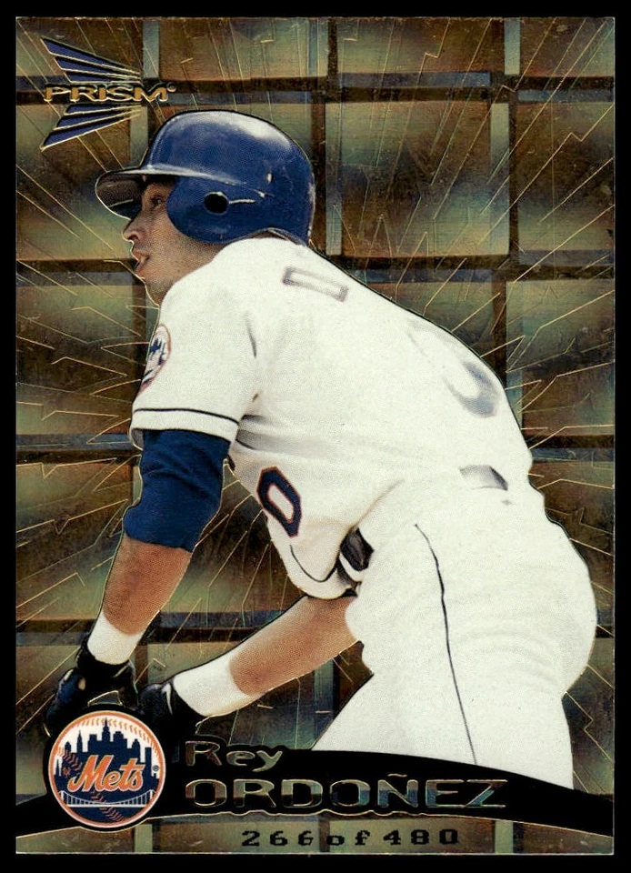 1999 Pacific Prism #95 Rey Ordonez Holographic Gold #/480 - Image 1 of 2