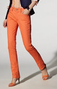 NWT $590 Ralph Lauren Collection Women’s 160 Slim Denim Orange Jean Sz 27 - Picture 1 of 22