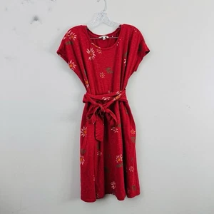Vestido floral manga camisa roja Toad And Co para mujer talla L - Imagen 1 de 9