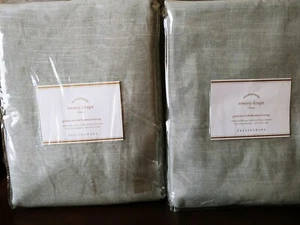Set of 2 Pottery Barn EMERY Drape Panels Curtain 50x84 Blue dawn blackout New - Picture 1 of 5