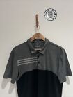 ADIDAS GOLF, Mens Size M, Grey/Black, 3 Stripe Polo Shirt,*EX COND*