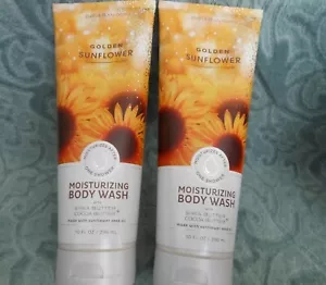 Bath & Body Works GOLDEN SUNFLOWER Moisturizing Body Wash 10 oz - Lot of 2 HTF - Picture 1 of 3