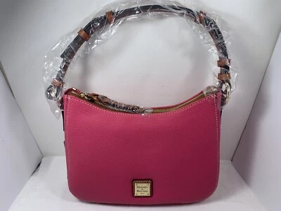 Pequeño Kiley Hobo Dooney & Bourke Grano Guijarro 🩷🩷 Color Rosa Caliente Foto 1 de 4