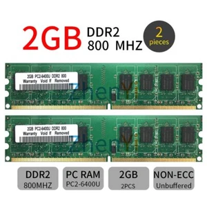 4GB 2x 2GB For HP Compaq Business dc5800 dc5850 dc7800 dc7900 DIMM Memory RAM WU - Picture 1 of 10
