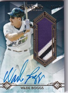 2020 Wade Boggs /10 Topps Diamond Icons Tampa Bay Devil Rays Jumbo Patch Auto 