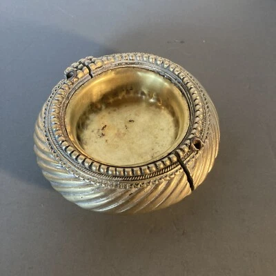 Brazalete de tobillo tradicional de latón tribal étnico de la década de 1920 India Vide Poche 5" Foto 1 de 4