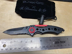 Black Ops Cigars Branded Pocket Knife - Red and Black - New - Picture 1 of 3