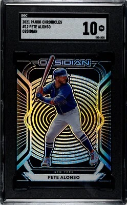2021 Panini Chronicles Obsidian #12 Pete Alonso SGC 10 GEM MINT - Image 1 of 2